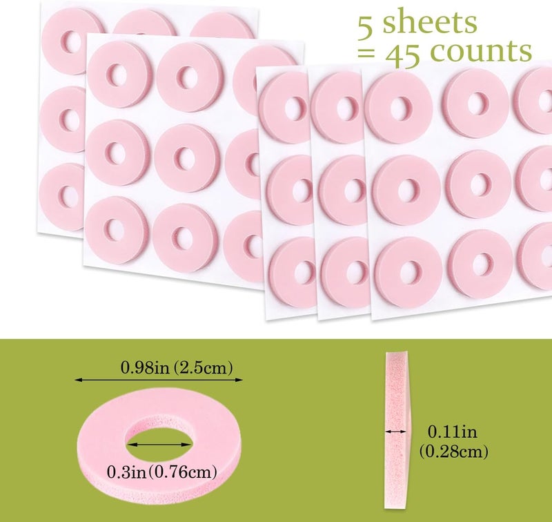 Decproch Corn Pads, Round Corn Cushions, Foam Padding with Self-Stick Adhesive, Callus Cushions for Toes, Feet and Heel, Pain Relief from Calluses, Corns, Blisters (45 Count) - Image 4